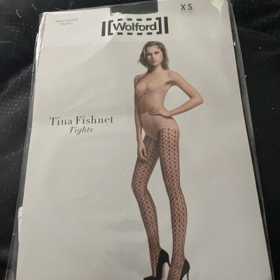 New Wolford Tina Fishnet Tights Size: XS  Color: White